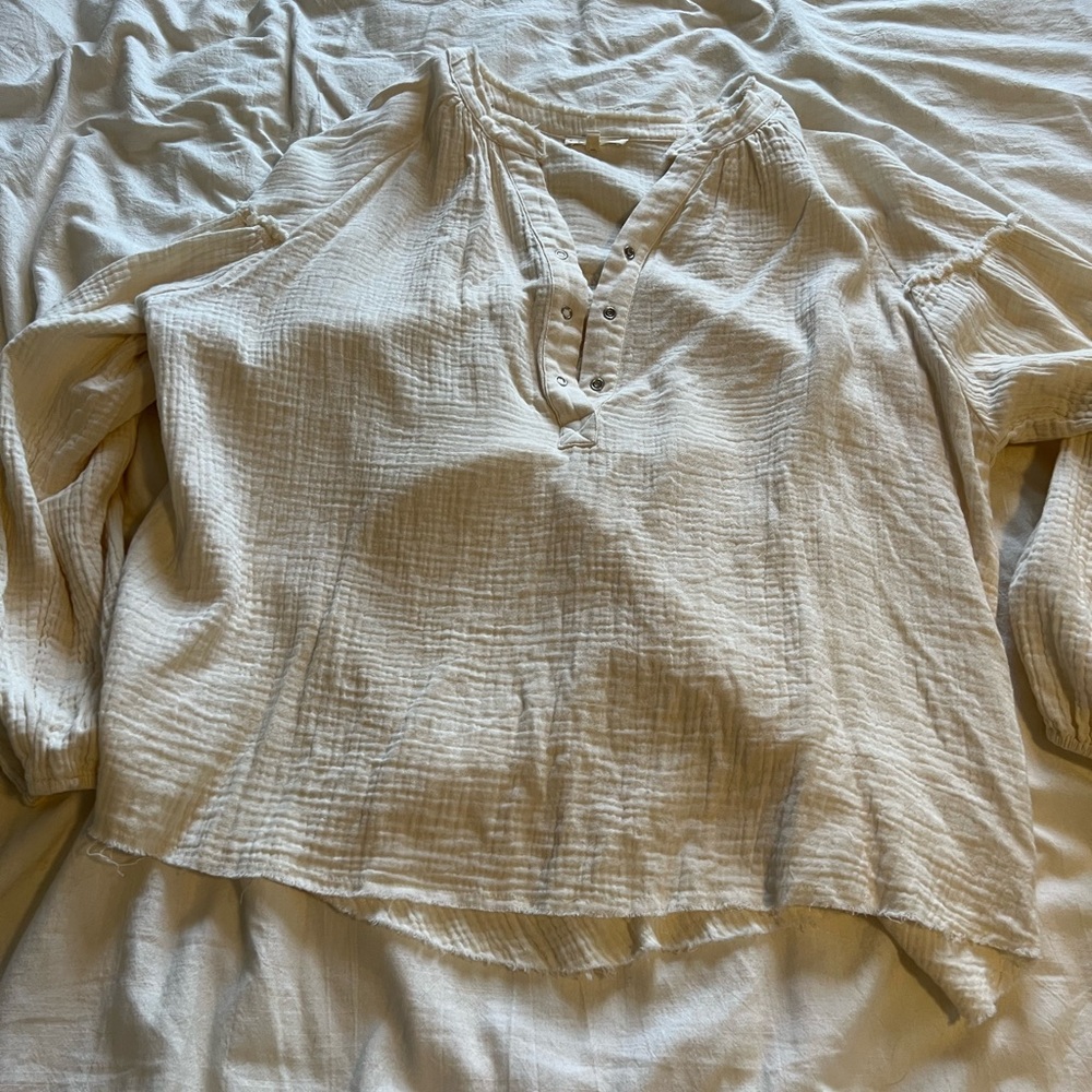 Cream flowy top